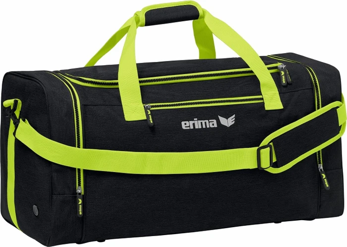 Erima Squad M Sporttasche schwarz melange/lime