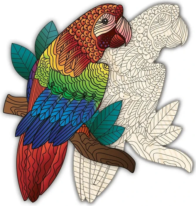 Philos Artefakt Holzpuzzle 2in1 Papagei (9082)