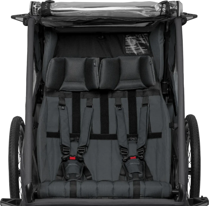 Qeridoo Kidgoo 2 Lite Fahrradanhänger steel grey (Modell 2026)