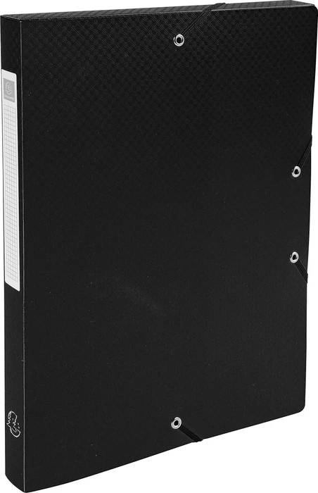 Exacompta Archivbox Kunststoff blickdicht 25mm, A4, schwarz, 4er-Pack