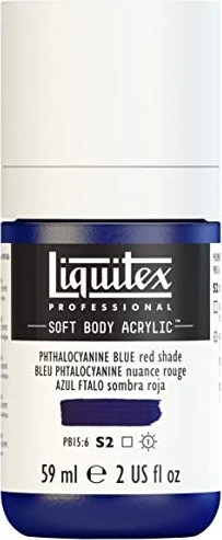 Liquitex Professional Soft Body Acrylic phthalocyanine blue red shade, 59ml