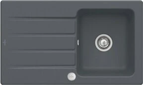 Villeroy & Boch Architectura 860x510mm Becken reversibel mit Ablauffernbedienung graphite