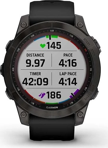 Garmin Fenix 7 Sapphire Solar silber/schwarz