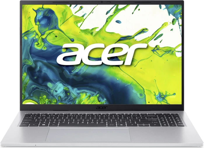 Acer aspire go 16 ag16-71p-582p | 16″ wuxga ips | intel core 5 120u | 16gb ddr5 512gb ssd | windows 11 | prenosnik 1 Acer aspire go 16 ag16-71p-582p 16-palčni wuxga ips prenosnik sprednji pogled