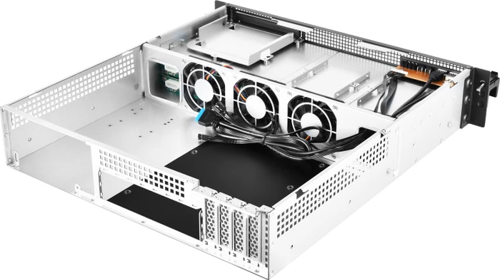 SilverStone RM21-308, Rackmount Storage, schwarz/grau, 2HE, ATX