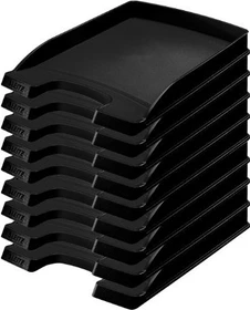 Leitz Plus Briefablage flach, A4, schwarz, 10er-Pack