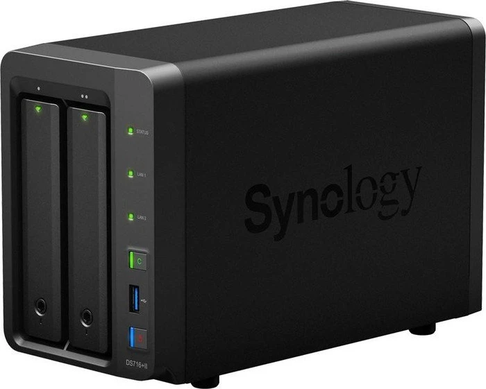 Synology DiskStation DS716+II 10TB, 4GB RAM, 2x RJ-45 1000Base-T, 3x USB-A 3.0