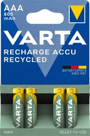 Varta Recharge Accu Recycled Micro AAA NiMH 800mAh, 2er-Pack