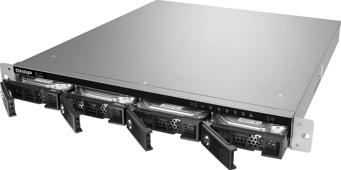 QNAP Turbo Station TS-453U-RP, 4GB RAM, 4x RJ-45 1000Base-T, 5x USB 3.0, 1HE