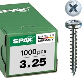 Spax WIROX A9J 4CUT PZ1 Universalschraube, 3x25mm, 1000 Stück