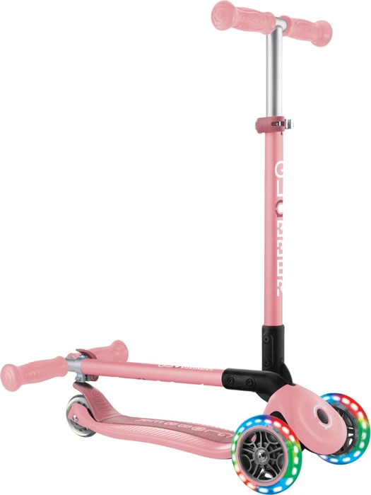 Globber Primo Foldable Lights Kickboard pastel pink