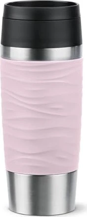Emsa Travel Mug Waves Isolierbecher 360ml pastellrosa