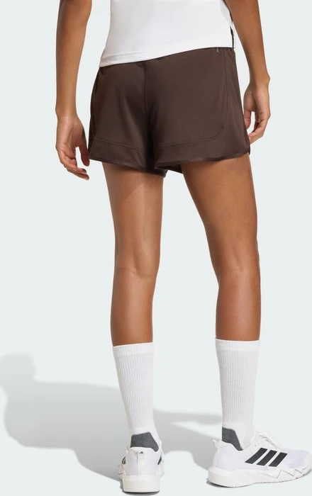 adidas Pacer Essentials Knit High-Rise Shorts aurora coffee/white (Damen)