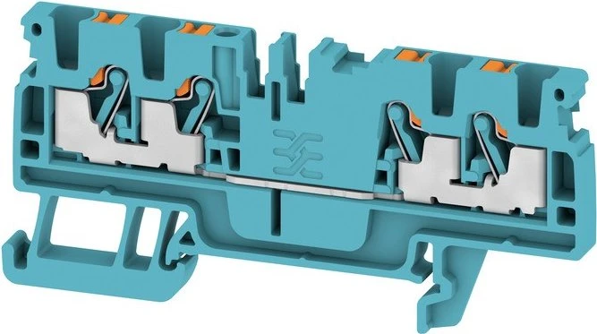 Weidmüller A4C 2.5 BL Durchgangs-Reihenklemme, PUSH IN, 2.5 mm², 800 V, 24 A, blau