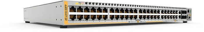 Allied Telesis x310 Rackmount Managed Stacking Switch, 48x RJ-45, 2x RJ-45/SFP, 370W PoE+