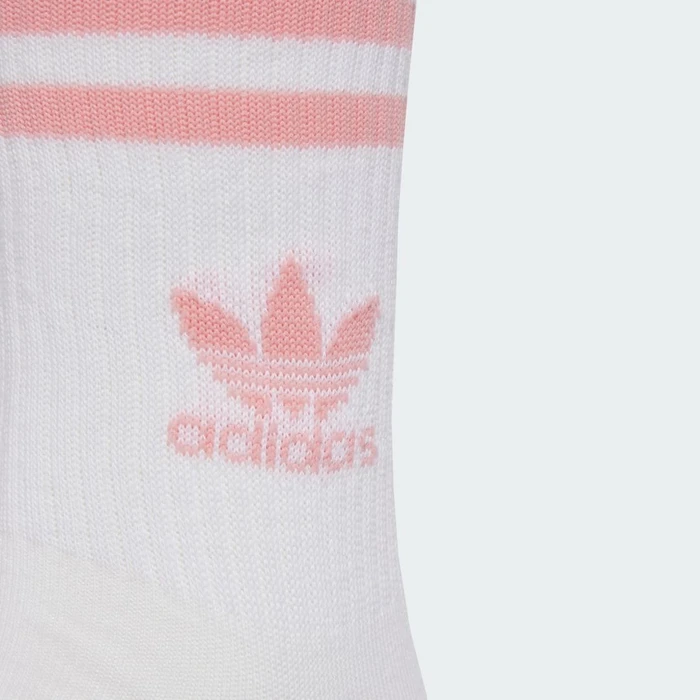 adidas Mid Cut Crew Socken white/tech green/hazy orange/semi pink spark, 3 Paare