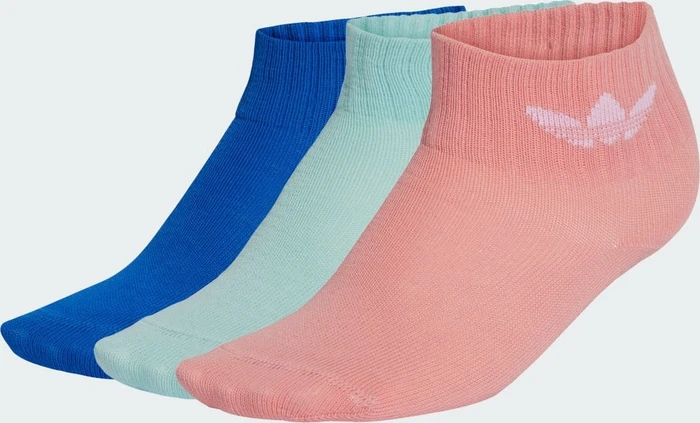 adidas Mid-Ankle Socken semi pink spark/blue/semi flash aqua, 3 Paare (Junior)