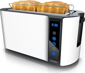 Arendo 307004 Frukost Touch Doppel-Langschlitz-Toaster weiß