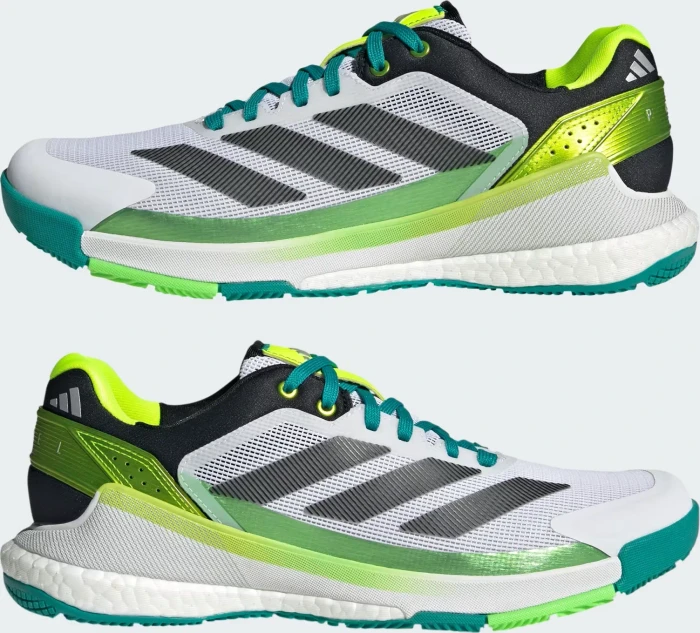adidas Crazyquick Boost Padel cloud white/core black/lime burst (Herren)
