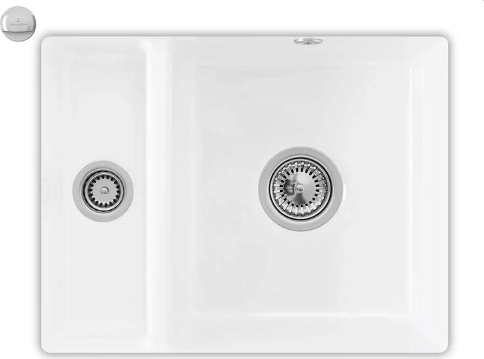 Villeroy & Boch Subway 60 XU Unterbau Becken rechts mit Ablauffernbedienung snow white