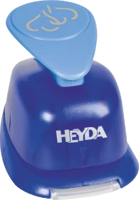Heyda Hebel-Motivstanzer groß, Doppelherz, blau, 25mm