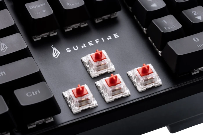 Verbatim SureFire KingPin M2 Gaming Keyboard, LEDs RGB, RED Switches, schwarz, USB, DE