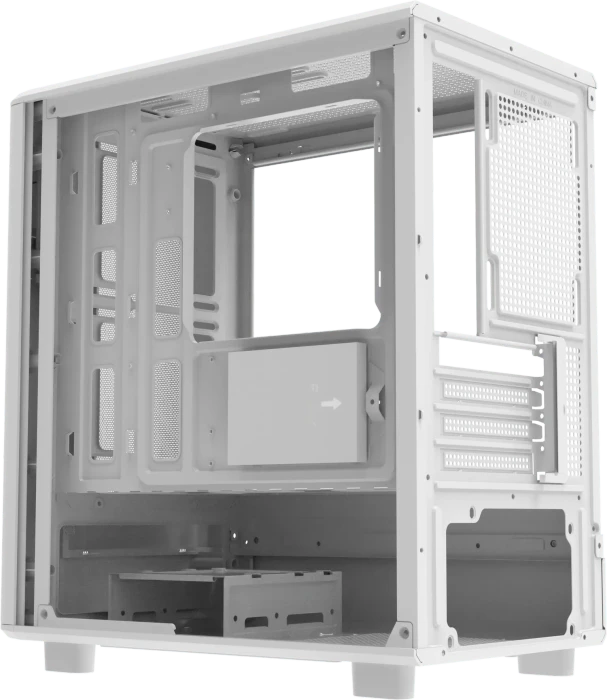 DarkFlash DB330M Mesh White, Glasfenster