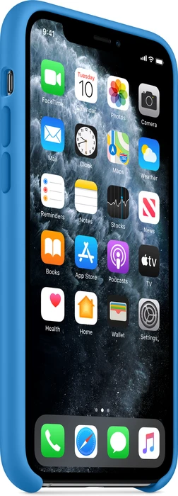Apple Silikon Case für iPhone 11 Pro surfblau