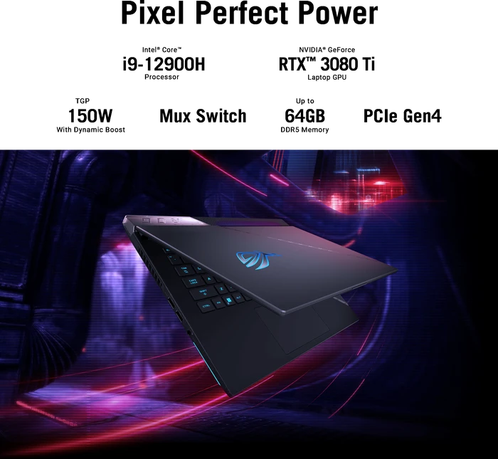 ASUS ROG Strix Scar 15 G533ZW-LN017W, Off Black, Core i9-12900H, 32GB RAM, 1TB SSD, GeForce RTX 3070 Ti, DE
