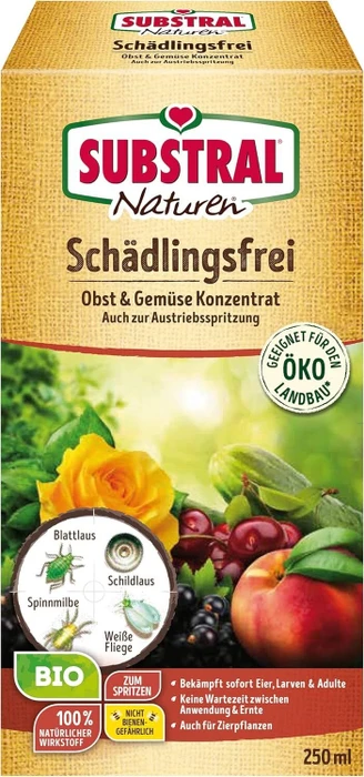 Evergreen Garden Care Substral Naturen Bio Schädlingsfrei Obst & Gemüse Konzentrat, 250ml