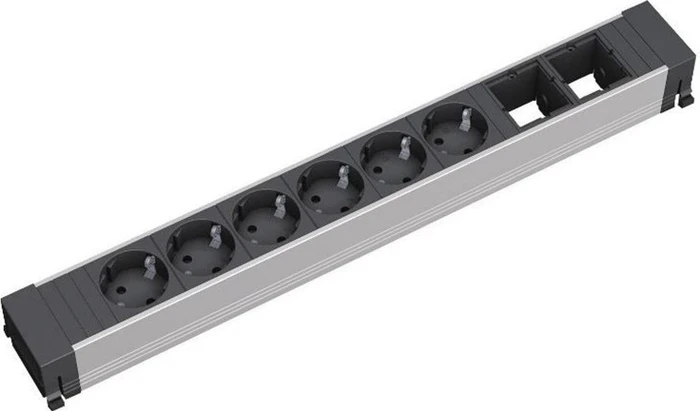 Bachmann Conference/Top Frame, 6-fach, Steckdoseneinheit, 2x Custom, 6x Schuko