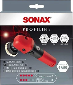 Sonax Profiline Lammwollpad 80, 4 Stück