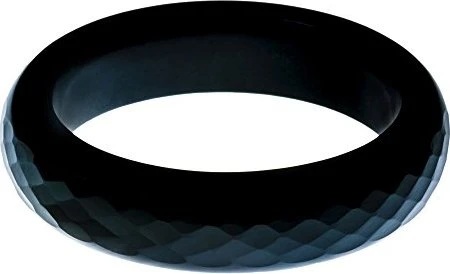 Glassvibrations Penisring mit Schliff schwarz