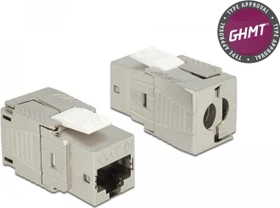 DeLOCK Keystone Modul RJ-45 Buchse via Verlegekabel Cat8