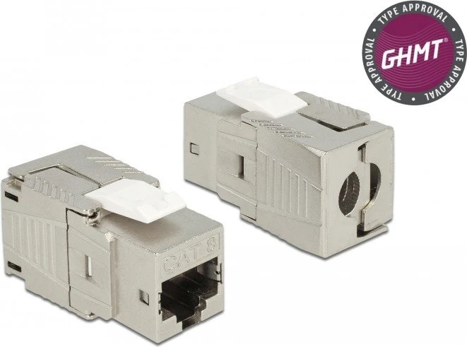 DeLOCK Keystone Modul RJ-45 Buchse via Verlegekabel Cat8
