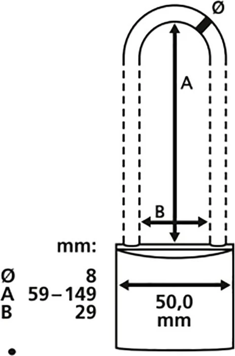 Burg-Wächter Magno 400 E HB 50 Flex, Vorhängeschloss (4003482026113) – Bild 2 von 2