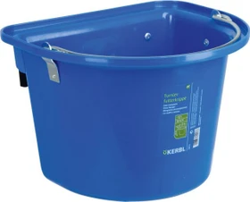 Kerbl Turnier-Futterkrippe mit Einhängebügel und Tragegriff, 12l, blau