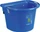 Kerbl Turnier-Futterkrippe mit Einhängebügel und Tragegriff, 12l, blau (32873)