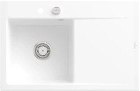 Villeroy & Boch Subway Style 45 Einbau Becken links mit Excenterbetätigung snow white