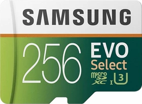 Samsung EVO Select R100/W90 256GB Kit, UHS-I U3, Class 10