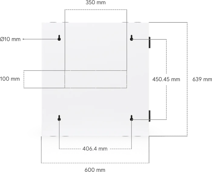 Ubiquiti 12U Rack Cabinet, 19" Wandgehäuse 12HE, Glastür, weiß, 703mm tief