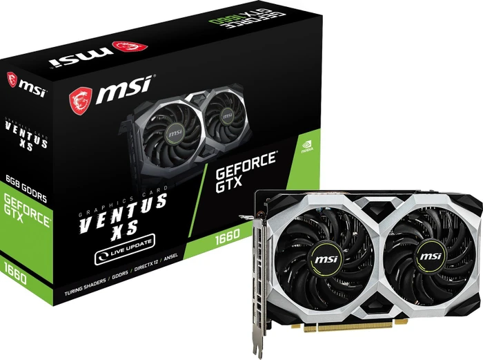 MSI GeForce GTX 1660 Ventus XS 6G, 6GB GDDR5, HDMI, 3x DP