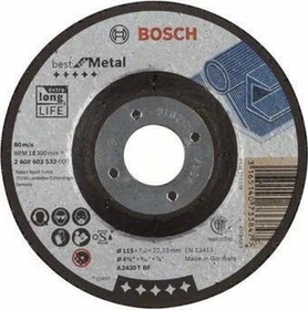 Bosch Professional A2430TBF Best for Metal Schleifscheibe, 115x7x22.23mm, 1 Stück