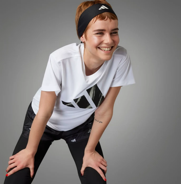 adidas Run It Brand Love T-Shirt kurzarm weiß (Damen)