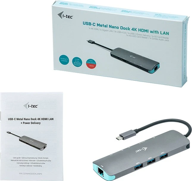 i-tec USB-C Metal Nano Docking Station, USB-C 3.0 [Stecker]