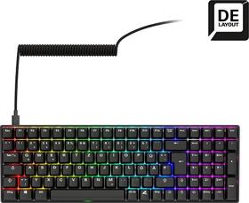 Sharkoon Skiller SGK50 S2 PBT, schwarz, LEDs RGB, hot-swap, Gateron G Pro 3.0 YELLOW, USB, DE