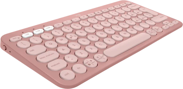 Logitech K380s Pebble Keys 2, rosa, Logi Bolt, USB/Bluetooth, IT