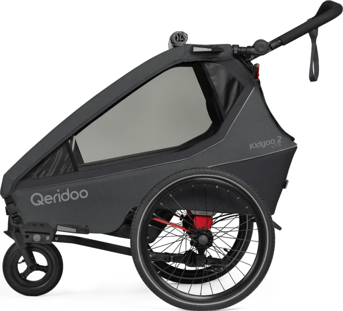 Qeridoo Kidgoo 2 Lite Fahrradanhänger steel grey (Modell 2026)
