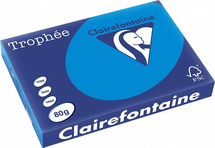 Clairefontaine Trophée Universalpapier matt karibikblau, A3, 80g/m², 500 Blatt