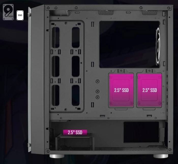 AeroCool Skribble ARGB, Glasfenster